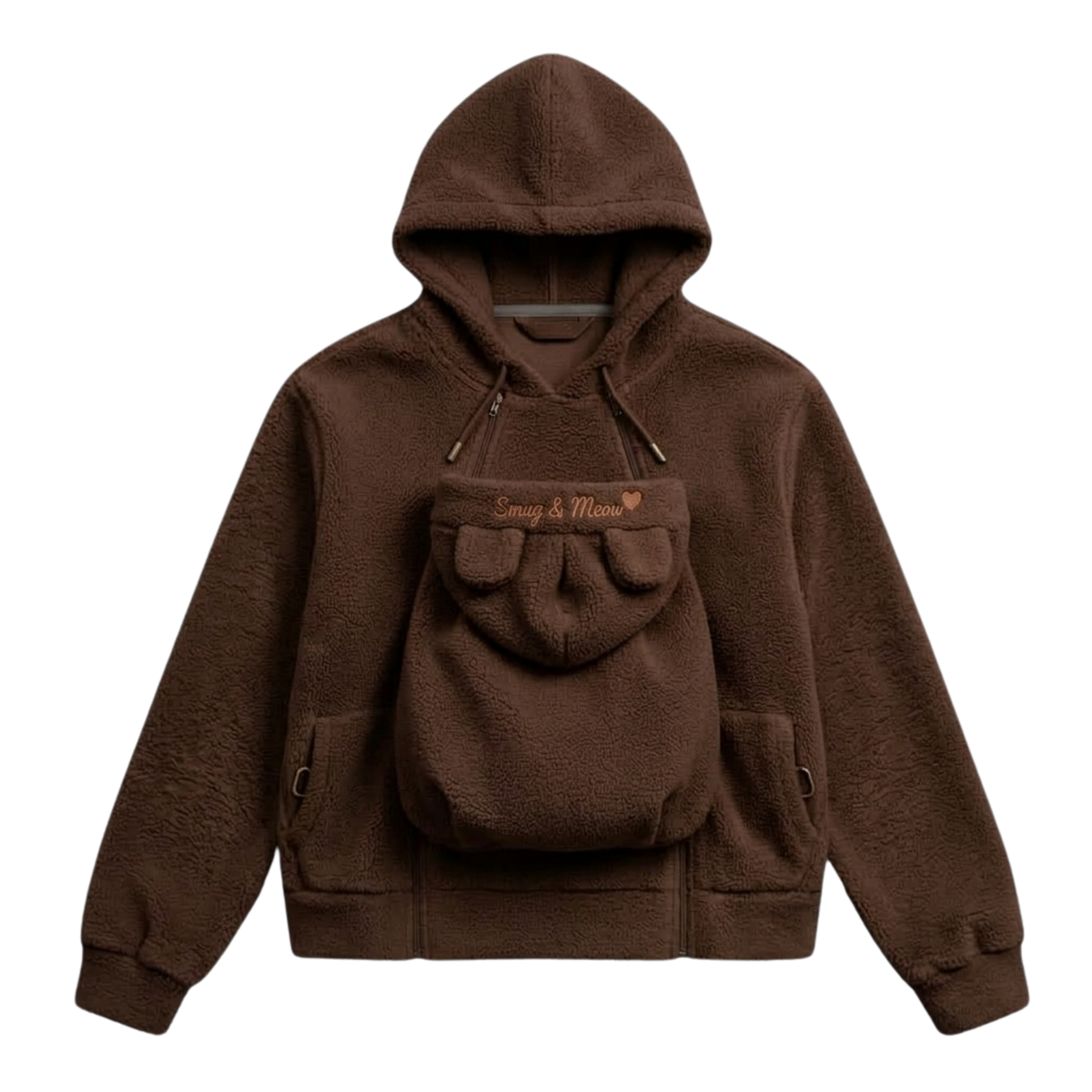 Sweat à capuche porte-bébé en matière polaire tout-doux avec poche kangourou intégrée Snug & Mue