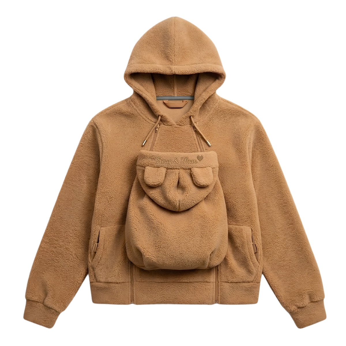 Sweat porte-bébé en polaire avec poche kangourou Snug & Mue